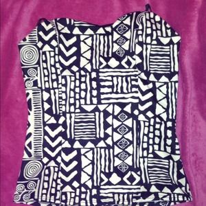 Strapless tribal bustier