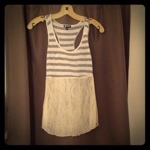 Lily White striped tank NWOT