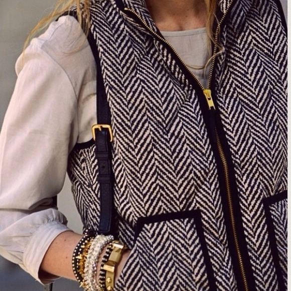 J. Crew herringbone vest medium NWT