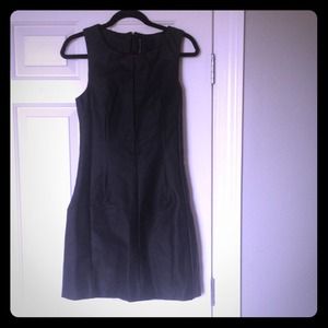 Black vegan leather dress, size 4.