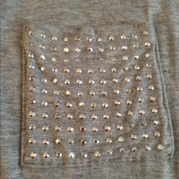Grey and pocket studded top - Picture 4 of 4