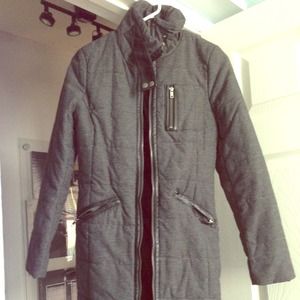 H&M Military Puffy Jean Jacket