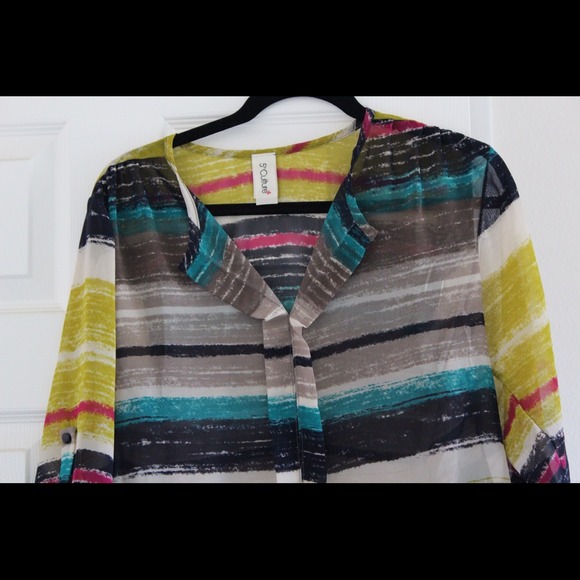 Colorful Sheer Top - Picture 2 of 2