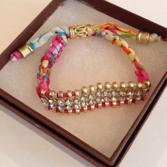 Cara Couture Crystal Woven Multicolor Bracelet