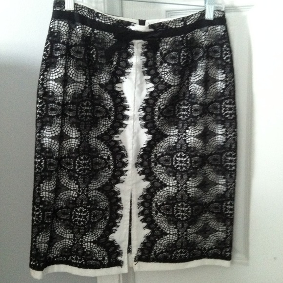 Dresses & Skirts - Lace black and white skirt