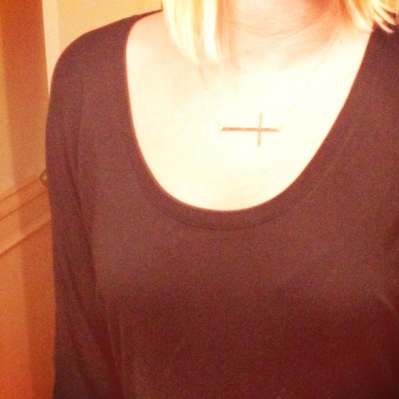 Sideways cross necklace free with purchase