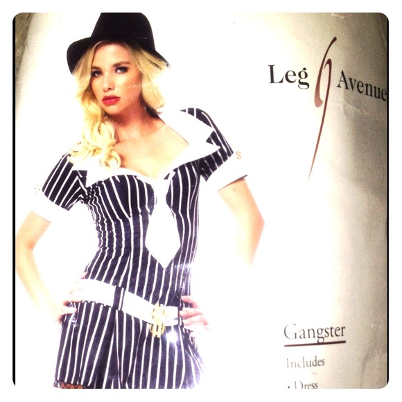 Gangster costume and peach top! Bundle