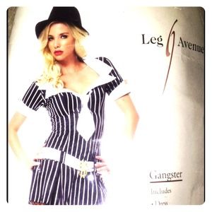 Gangster costume and peach top! Bundle