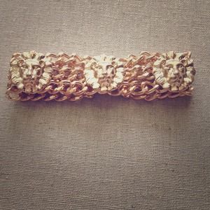 Goldtone Chain Link Lion Bracelet