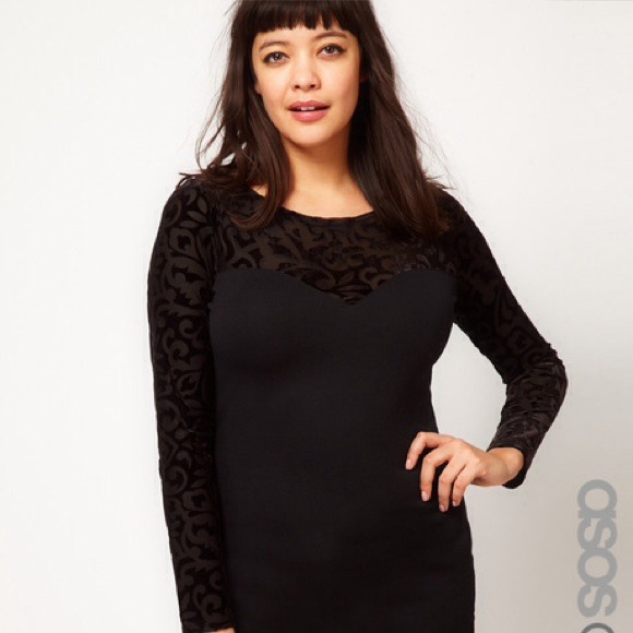 ASOS CURVE FLOCKED DRESS!!