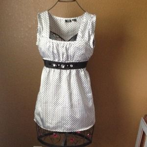 A white & black tank top