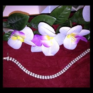 🌹traded🌹14k WGP tennis bracelet w/ cz