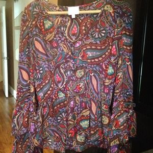 Paisley Parker top with fun sleeve detail