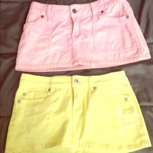 Pink skirt and yellow skirt
