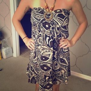 Brown halter dress