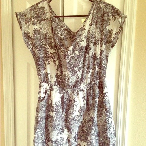 Medium Black and White Open Back Dress