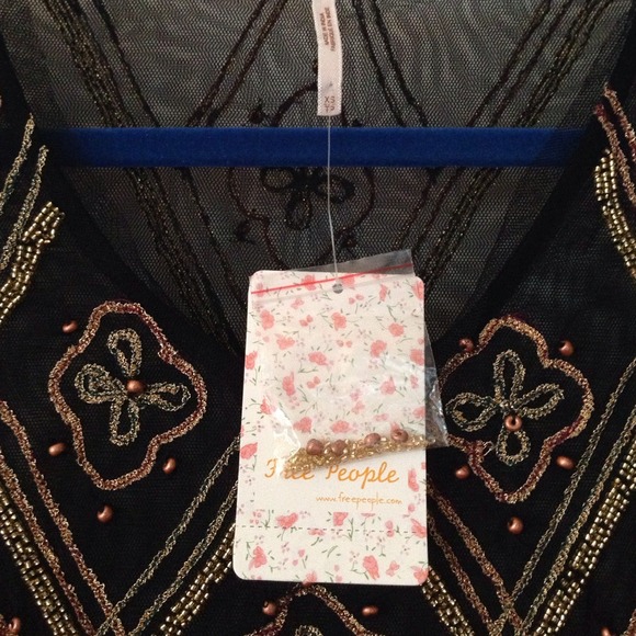 🚫SOLD🚫 Black embellished beaded knit top - Picture 2 of 4