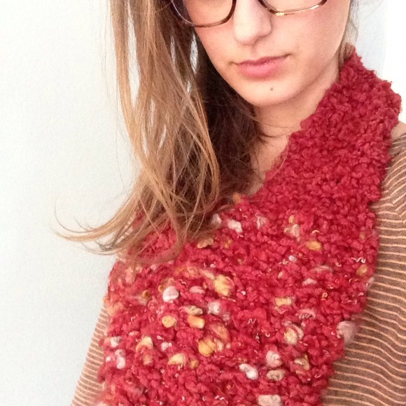 Hand-knit Infinity Scarf