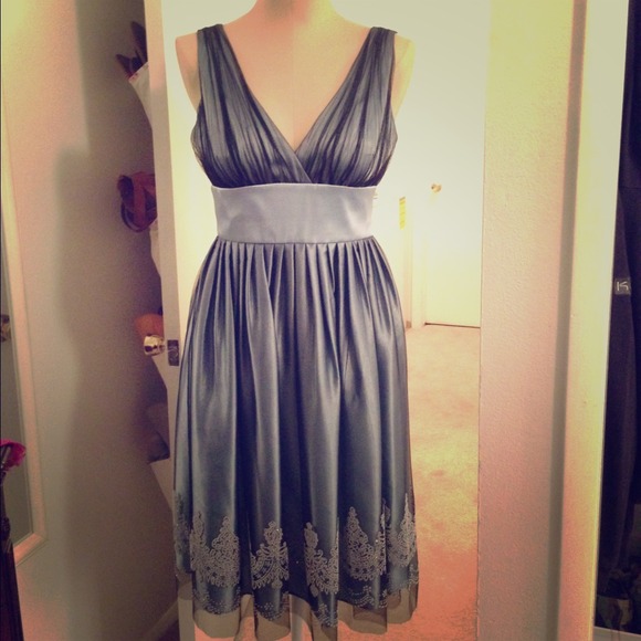 REDUCED PRICE: Gorgeous Satin and Tulle Dress - Picture 1 of 4