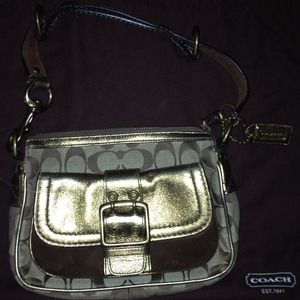 Small Brown and Gold Shoulder Bag *bundle*