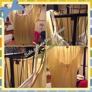Bobi yellow tee & Ocean Pacific white tank top