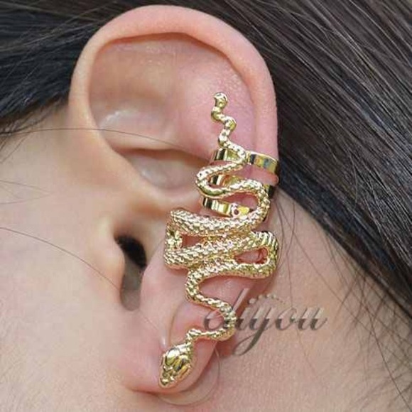 Snake Golden #Earrings - Picture 1 of 1