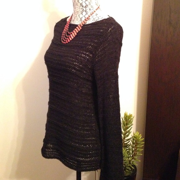 Black See Through Knit Sweater - Picture 2 of 4