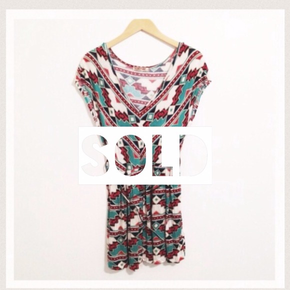 ***SOLD***Aztec print dress or tunic.