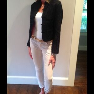 Black fitted trendy blazer from Lucky Brand