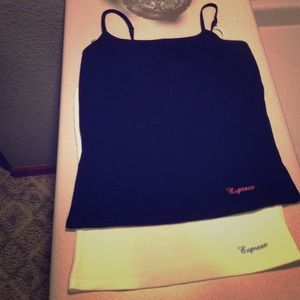 Express cotton camisoles with brand embroidery