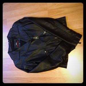 faux leather jacket