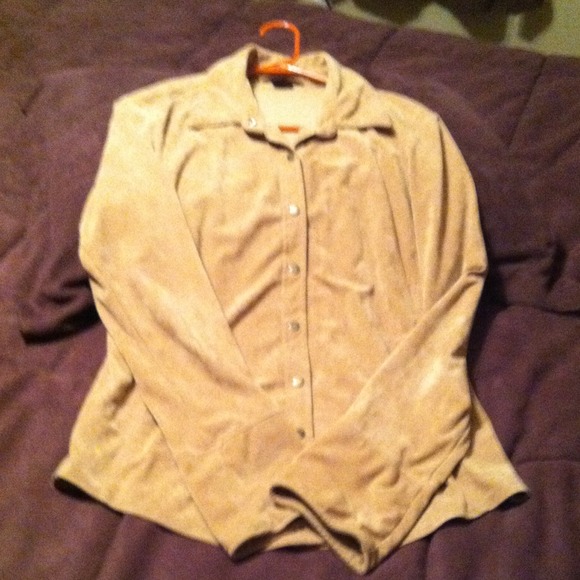 Faux suede shirt