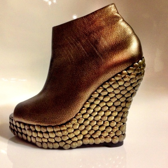 Jeffrey Campbell Boots - Copper Gold JEFFREY CAMPBELL Heels Boots  Shoes