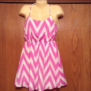 Pretty in lilac chevron tank dress