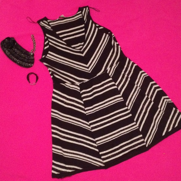 American Rag dress black and white stripes
