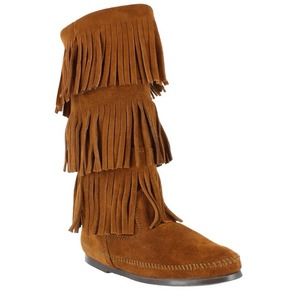 Minnetonka fringe boots! PERFECT CONDITION!!!!!