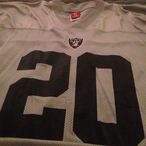 Raiders Grey jersey with black letters and numbers
