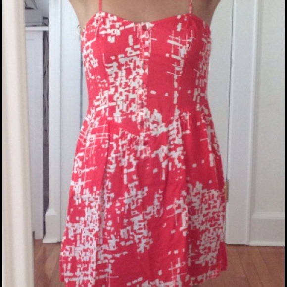 Orange & White Print Sundress - Never Been Worn!