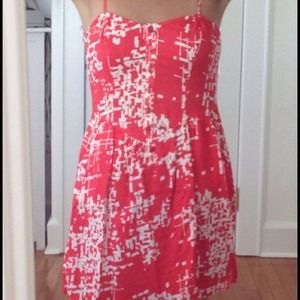 Orange & White Print Sundress - Never Been Worn!