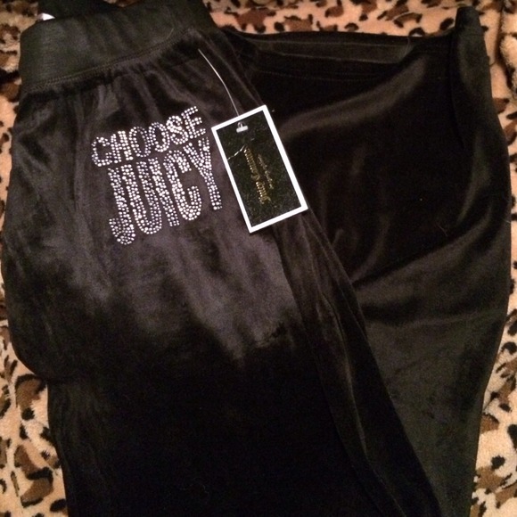 Juicy Couture black velour track suit