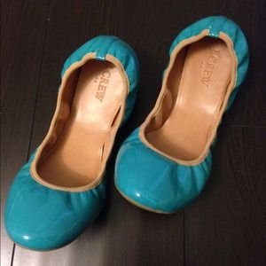 Turquoise J crew ballet flats