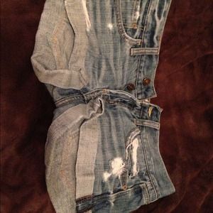 Abercrombie and Fitch distressed jean shorts sz24