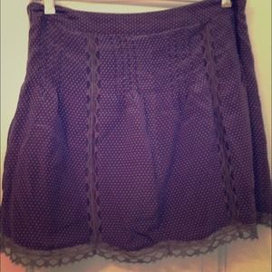Urban Outfitters silk purple polka dot skirt