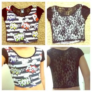 REDUCED PRICE🙈 Pow pow pow crop top :)