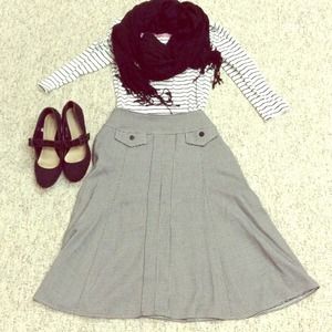 Houndstooth a-line skirt