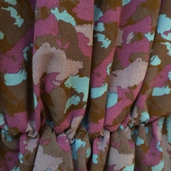 blue and purple mixed color blouse - Picture 2 of 2