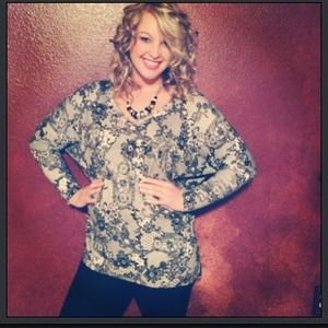 Dark Print Tattoo Winged Knit Sweater