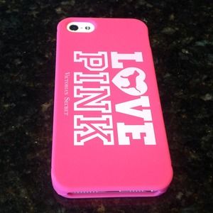 Victoria's Secret pink silicone case for iPhone 5