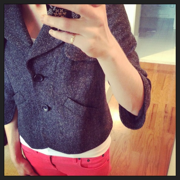 Esprit tweed cropped jacket