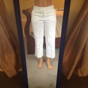 Express white crop pants